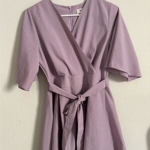 Elegant Lavender Wrap Romper